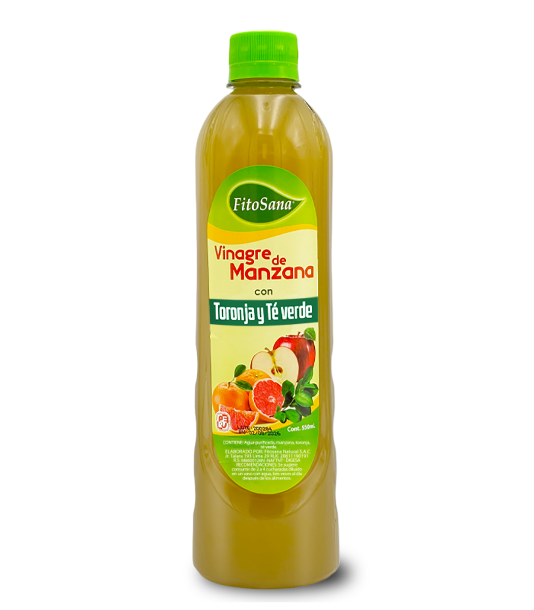 Vinagre de Manzana con Toronja y Té Verde (550ml) - Fitosana