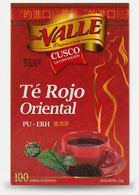 TE ROJO ORIENTAL 100 UNIDADES - DEL VALLE CUSCO