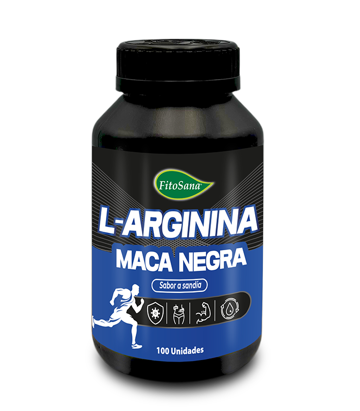 FRASCO L-ARGININA CON MACA NEGRA (100 cápsulas) - Fitosana