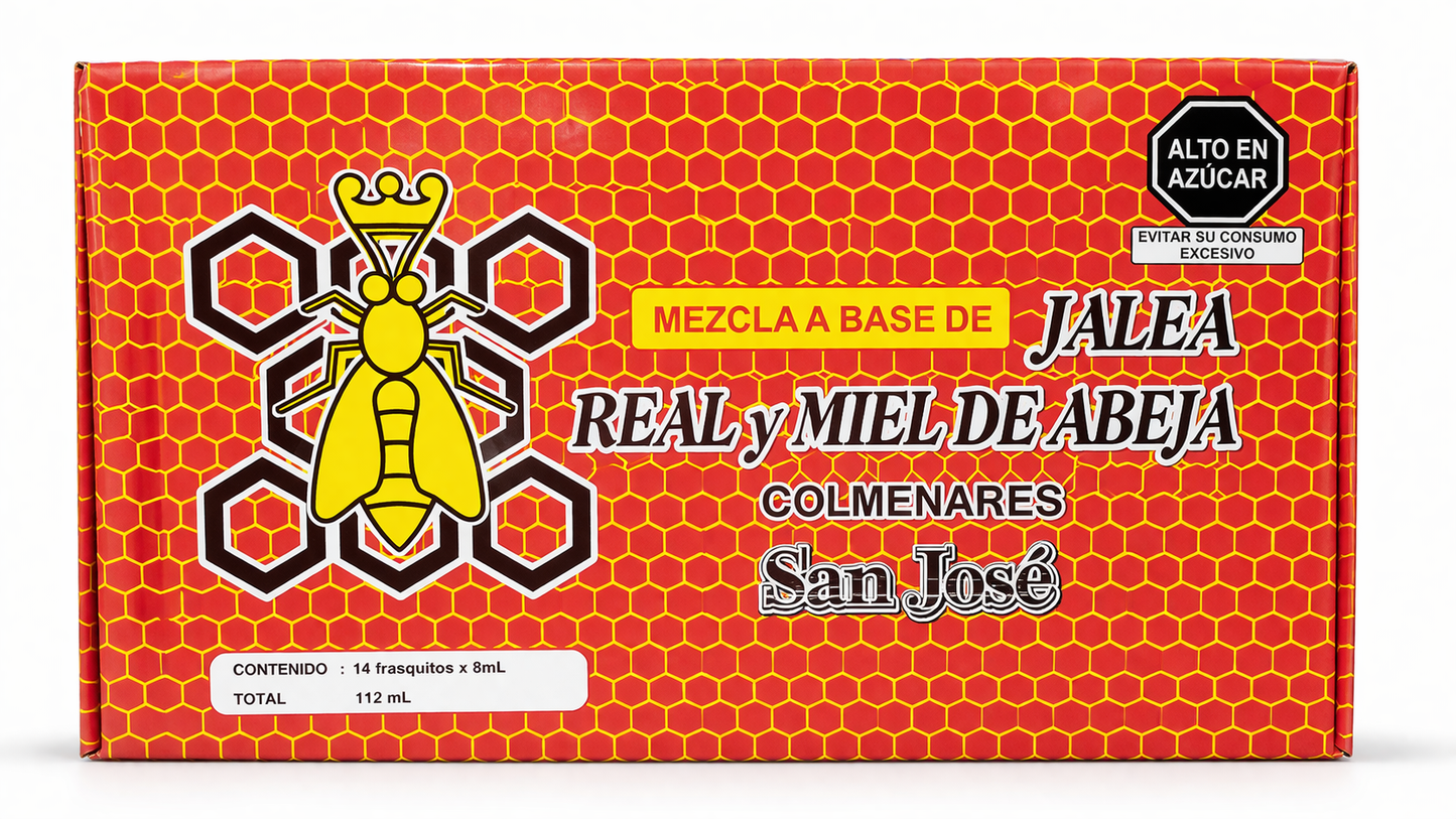 JALEA REAL Y MIEL DE ABEJA (14 FRASCOS X 8 ML) - COLMERAS SAN JOSE