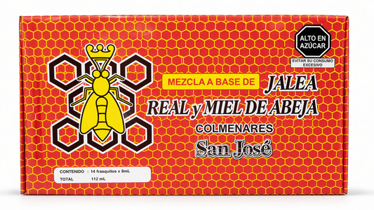 JALEA REAL Y MIEL DE ABEJA (14 FRASCOS X 8 ML) - COLMERAS SAN JOSE