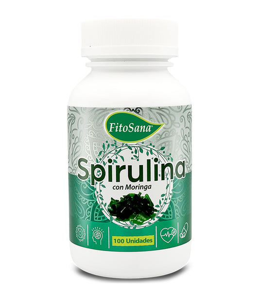Frasco Spirulina con Moringa (100 cápsulas) - fitosana