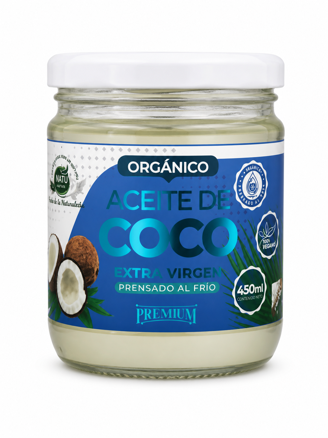 ACEITE DE COCO PRENSADO AL FRÍO (450 ML) - MILI NATURAL