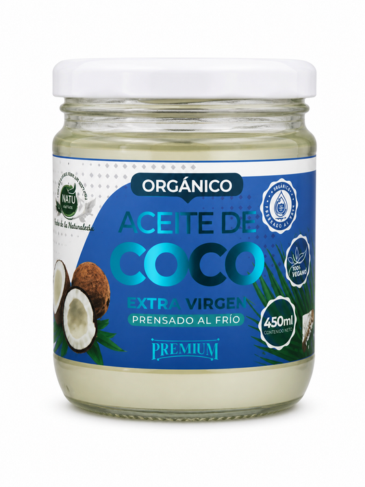 ACEITE DE COCO PRENSADO AL FRÍO (450 ML) - MILI NATURAL