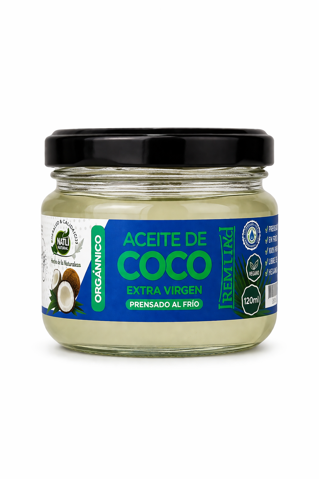 ACEITE DE COCO PRENSADO AL FRÍO (120 ML) - MILI NATURAL
