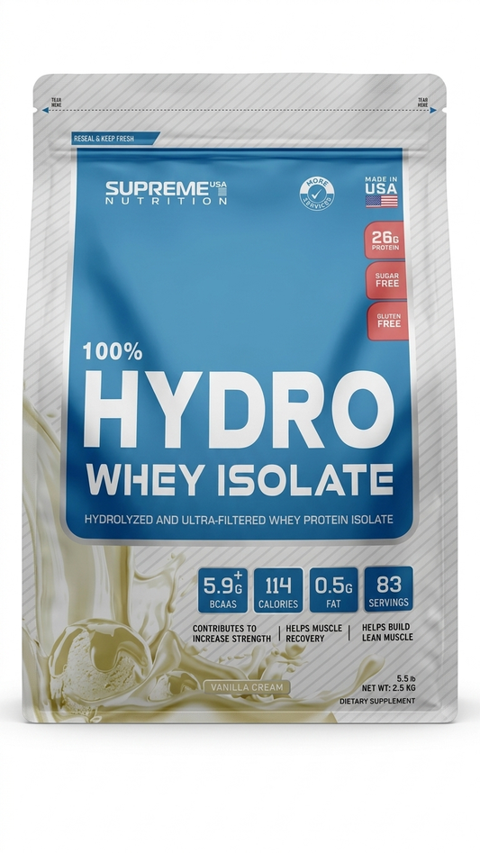 100% HYDRO WHEY ISOLATE - VAINILLA (2.5 Kg) - SUPREME NUTRITION