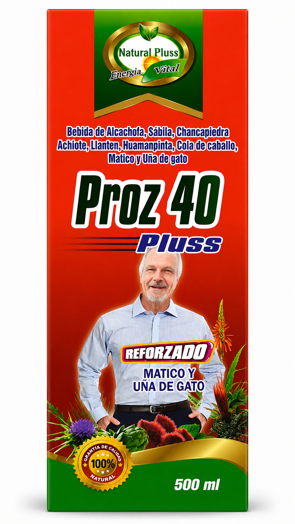 PROZ 40 PLUSS (500 ML) - NATURAL PLUSS