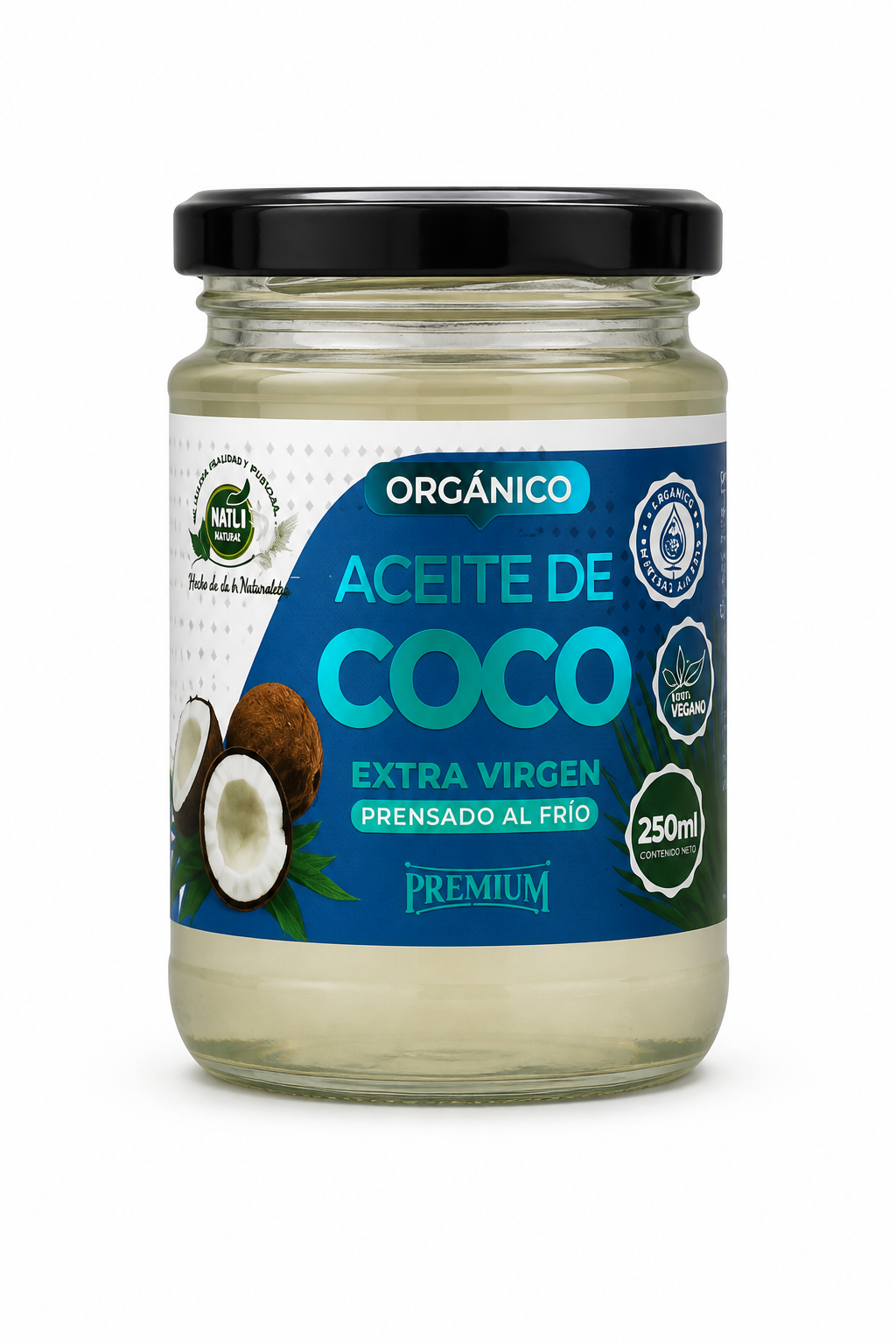 ACEITE DE COCO PRENSADO AL FRÍO (250 ML) - MILI NATURAL