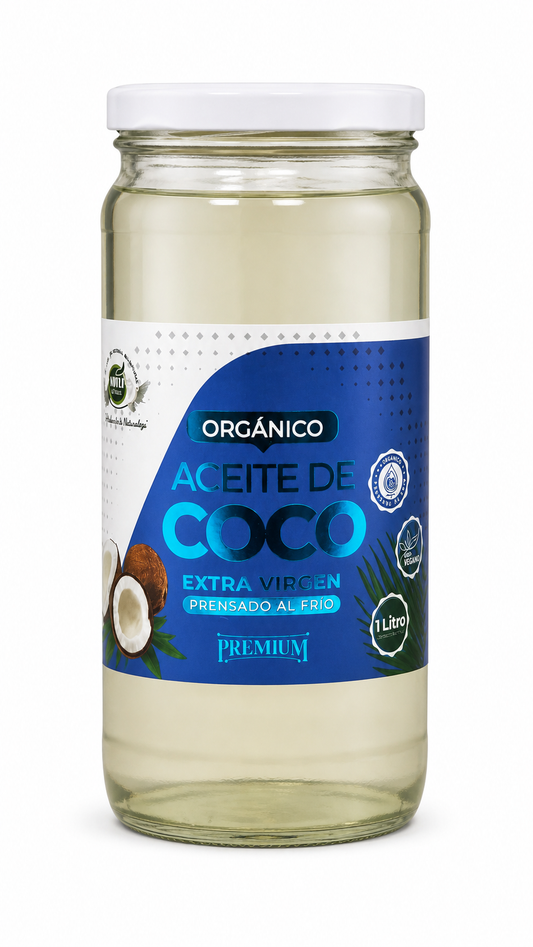 ACEITE DE COCO PRENSADO AL FRÍO (1 LITRO) - MILI NATURAL