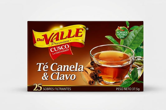 té canela y clavo filtrante 25 unidades - Del Valle Cuzco