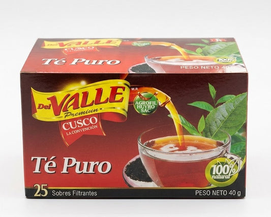 Té negro puro 25 unidades - Del Valle Cuzco