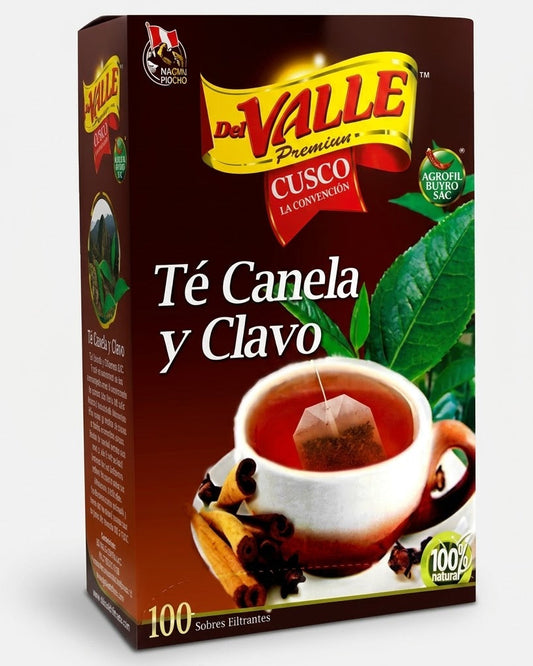 té canela y clavo filtrante 100 unidades - Del Valle Cuzco