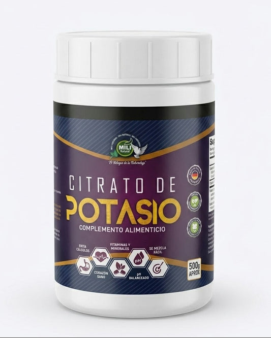 CITRATO DE POTASIO (BATIDO DE 500 GR) - MILI NATURAL