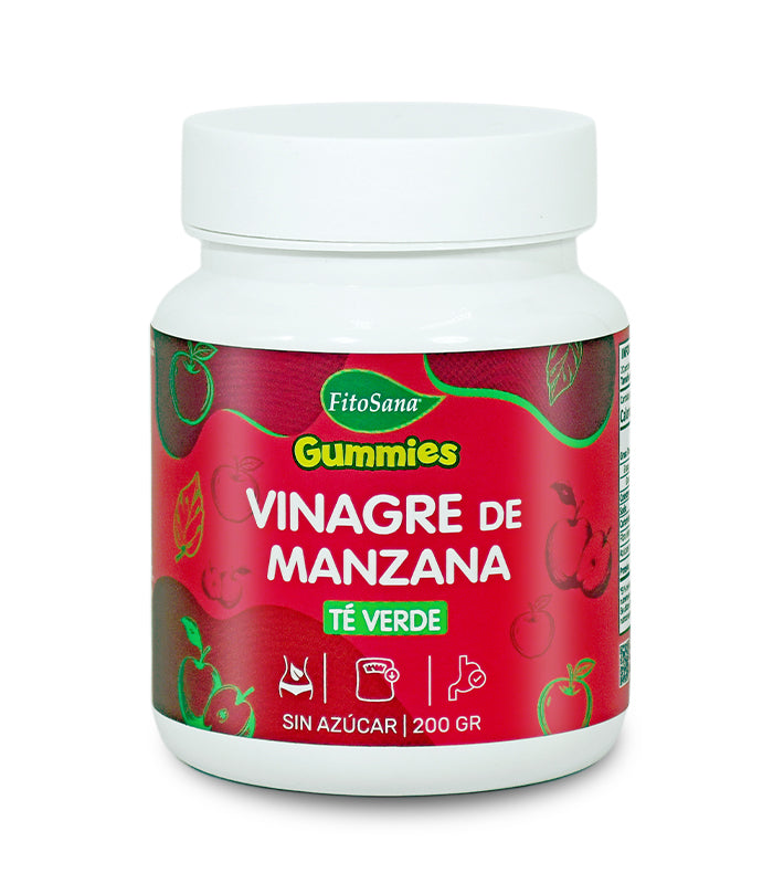 GUMMIES VINAGRE DE MANZANA CON TE VERDE (GOMITAS 200gr) - Fitosana