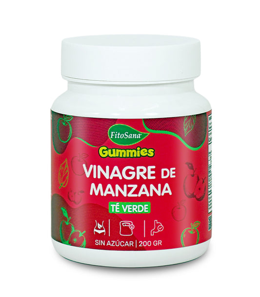 GUMMIES VINAGRE DE MANZANA CON TE VERDE (GOMITAS 200gr) - Fitosana